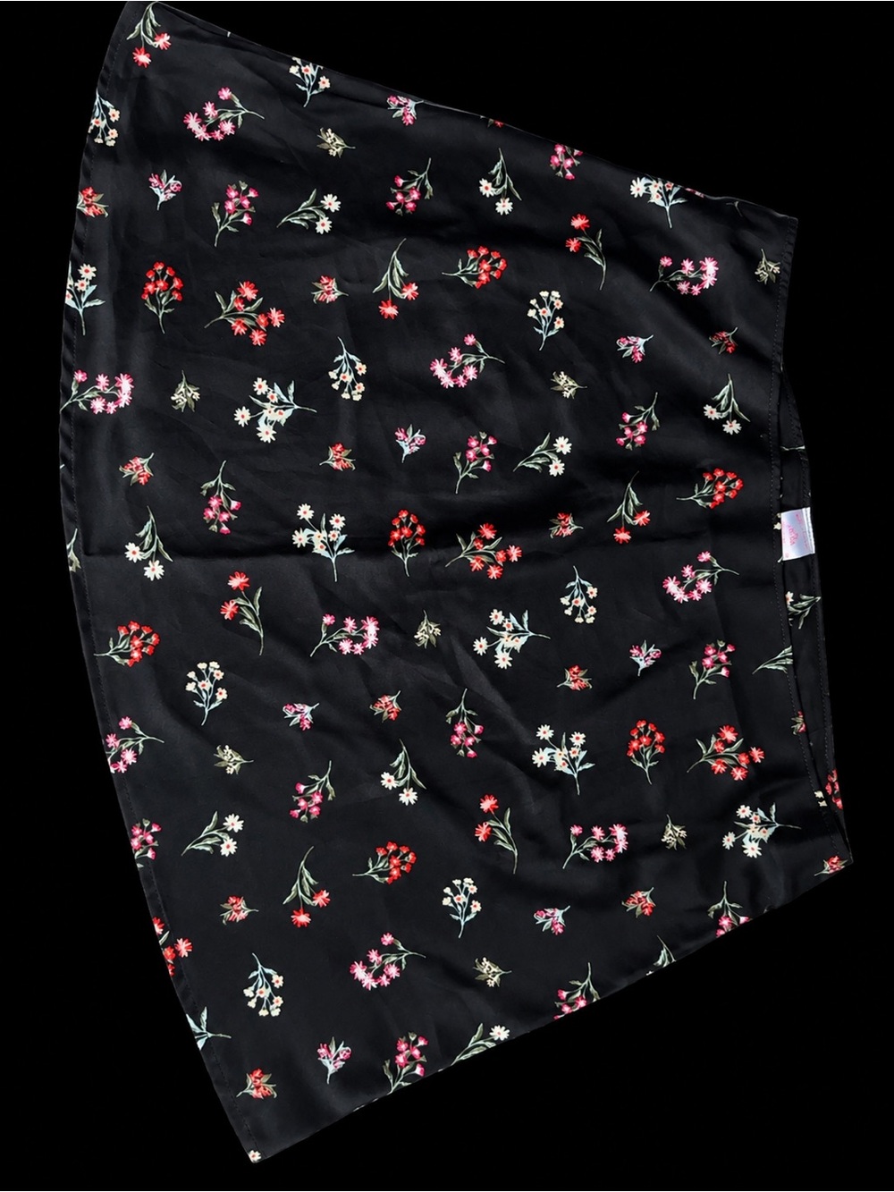 Women’s Black Floral Swim Cover-Up Skirt